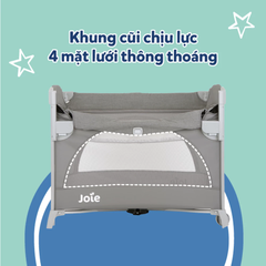 Giường cũi trẻ em Joie Kubbie Sleep Foggy Gray
