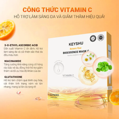 Hộp 10 gói mặt nạ Keyshu vitamin C 30ml