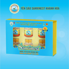 Hộp 6 lọ nước yến sào Khánh Hòa Sanest dành cho người cao tuổi có đường 70ml