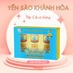 Hộp 6 lọ nước yến sào Khánh Hòa Sanest dành cho người cao tuổi có đường 70ml