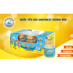 Hộp 6 lọ nước yến sào Khánh Hòa Sanest dành cho trẻ em có đường 70ml