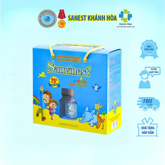 Hộp 6 lọ nước yến sào Khánh Hòa Sanest dành cho trẻ em có đường 70ml