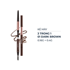 Kẻ mày Cathy Doll 3 trong 1 - #01 Dark Brown/#02 Medium Brown/#03 Ash Brown/#04 Gray Brown 0.16g + 0.4g