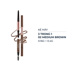 Kẻ mày Cathy Doll 3 trong 1 - #01 Dark Brown/#02 Medium Brown/#03 Ash Brown/#04 Gray Brown 0.16g + 0.4g