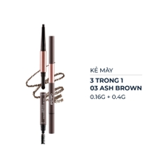 Kẻ mày Cathy Doll 3 trong 1 - #01 Dark Brown/#02 Medium Brown/#03 Ash Brown/#04 Gray Brown 0.16g + 0.4g