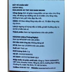 Kẻ mày Cathy Doll 3 trong 1 - #01 Dark Brown/#02 Medium Brown/#03 Ash Brown/#04 Gray Brown 0.16g + 0.4g