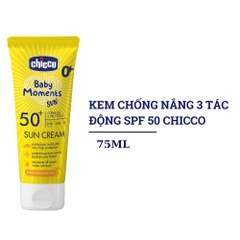 Kem chống nắng 3 tác động SPF 50+ Chicco 75ml