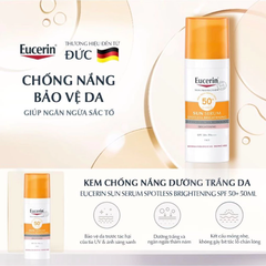 Kem chống nắng Eucerin chứa tinh chất sáng da 50ml