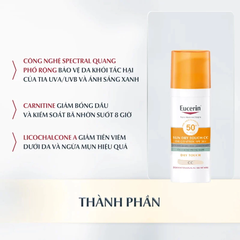 Kem chống nắng Eucerin kiềm dầu (có màu) 50ml