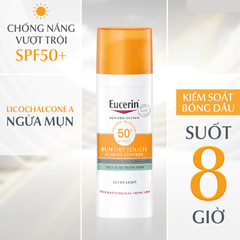 Kem chống nắng Eucerin kiềm dầu & ngừa mụn 50ml