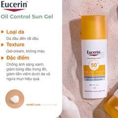 Kem chống nắng Eucerin kiềm dầu & ngừa mụn 50ml