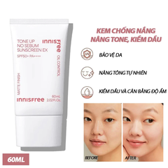 Kem chống nắng Innisfree nâng tông kiềm dầu 60ml