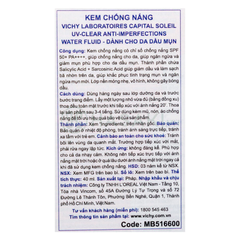 Kem chống nắng Vichy dành cho da dầu mụn 40ml
