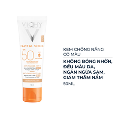 Kem chống nắng Vichy thoáng mịn ngăn sạm da có màu 50ml
