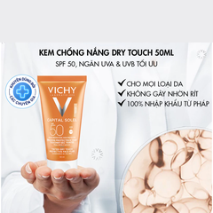 Kem chống nắng Vichy thoáng nhẹ không bóng dầu SPF50 50ml