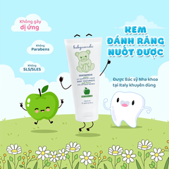 Kem đánh răng Babycoccole hương táo/hương dâu/hương chuối 75ml dành cho bé trên 12 tháng tuổi