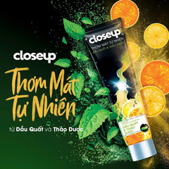Kem đánh răng Closeup thơm mát tự nhiên dầu quất Detox 230g