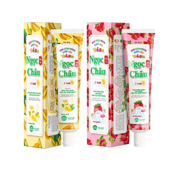 Kem đánh răng dược liệu Ngọc Châu trẻ em hương dâu/chuối (2 - 6 tuổi) tuýp 50g/(trên 6 tuổi) 70g