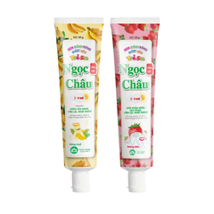 Kem đánh răng dược liệu Ngọc Châu trẻ em hương dâu/chuối (2 - 6 tuổi) tuýp 50g/(trên 6 tuổi) 70g