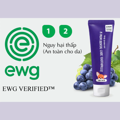 Kem đánh răng trẻ em ít flouride K-Mom 3-8 tuổi vị nho (50g)