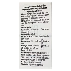 Kem dưỡng Hyaestic hỗ trợ phục hồi da hư tổn 30ml