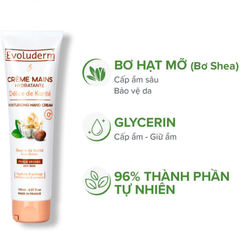 Kem dưỡng tay Evoluderm chiết xuất bơ hạt mỡ dưỡng ẩm sâu 150ml