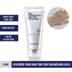 Kem dưỡng thể Sur.Medic+ sáng da & nâng tông 150ml