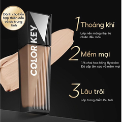 Kem nền Colorkey dạng lỏng lâu trôi W2/W1/C1 cho tông da tự nhiên/sáng ấm/sáng hồng 30g