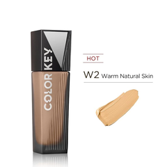 Kem nền Colorkey dạng lỏng lâu trôi W2/W1/C1 cho tông da tự nhiên/sáng ấm/sáng hồng 30g