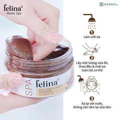 Kem tắm tẩy tế bào chết Felina cà phê & tinh dầu dừa 400g