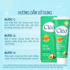 Kem tẩy lông Cleo chiết xuất bơ công thức đột phá 50g