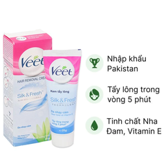 Kem tẩy lông Veet Silk & Fresh dành cho da nhạy cảm 25g/50g