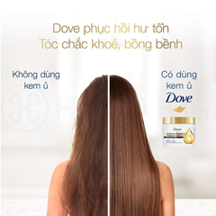 Kem ủ tóc Dove Keratin phục hồi hư tổn cao cấp 180ml
