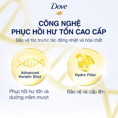 Kem ủ tóc Dove Keratin phục hồi hư tổn cao cấp 180ml