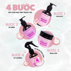 Kem ủ tóc Milaganics Keratin & Biotin phục hồi hư tổn 200g