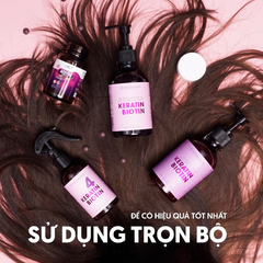 Kem ủ tóc Milaganics Keratin & Biotin phục hồi hư tổn 200g