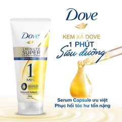Kem xả Dove phục hồi hư tổn 1 phút siêu dưỡng 300ml