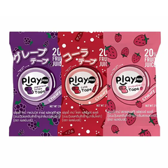 Kẹo dẻo cuộn PlayMore hương cola/hương nho/hương dâu gói 21g (từ 3 tuổi)