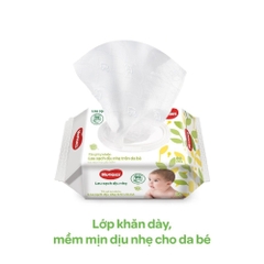 Khăn ướt Huggies Clean Care không mùi gói 80 miếng