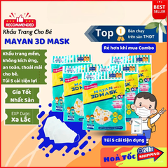 Khấu trang Mayan 3D Pm2.5 kids++ 5 cái (màu ngẫu nhiên)