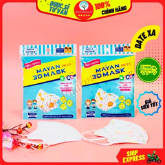 Khấu trang Mayan 3D Pm2.5 kids++ 5 cái (màu ngẫu nhiên)