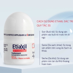 Lăn khử mùi EtiaXil nhãn xanh cho da nhạy cảm/ Nhãn đỏ dành cho da khỏe 15ml