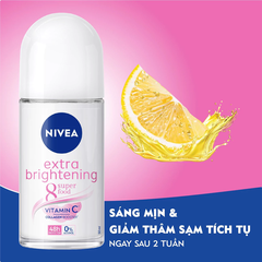 Lăn khử mùi Nivea Extra Brightening sáng mịn tối ưu 50ml