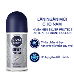 Lăn khử mùi Nivea Men phân tử bạc kháng khuẩn 50ml