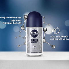 Lăn khử mùi Nivea Men phân tử bạc kháng khuẩn 50ml