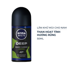 Lăn khử mùi Nivea Men than hoạt tính hương rừng 50ml
