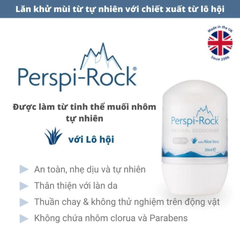 Lăn khử mùi Perspi-Rock tự nhiên chiết xuất lô hội 50ml