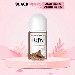 Lăn khử mùi Refre Natural hương trà xanh/Chiết xuất hương thảo/Chiết xuất hương gỗ/Hương hồng mộc lan 40ml