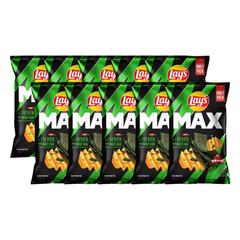 Lốc 10 gói snack khoai tây Lay's Max vị tảo biển kiểu Nhật Bản 75g