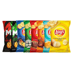Lốc 10 gói snack khoai tây Lay's mix vị 90g